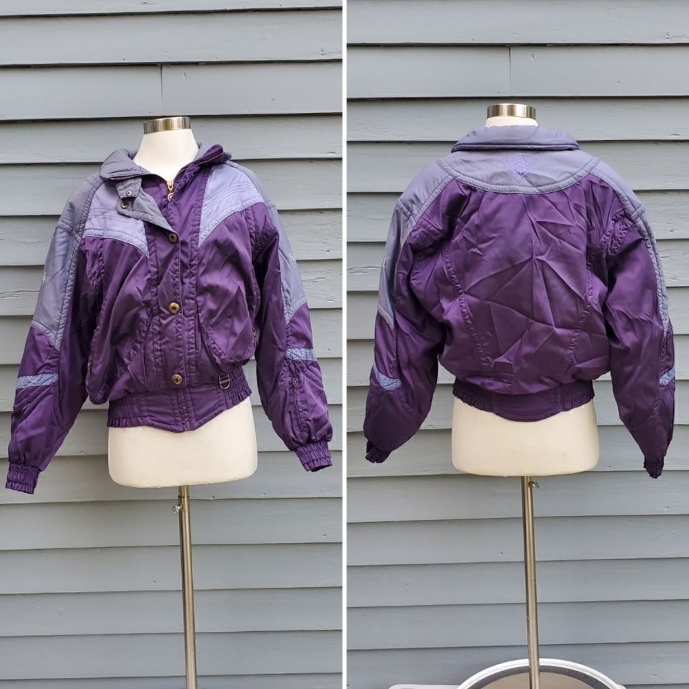 Vintage 90s y2k Descente Iridescent Purple Lavender Puffer Ski Winter Jacket 10